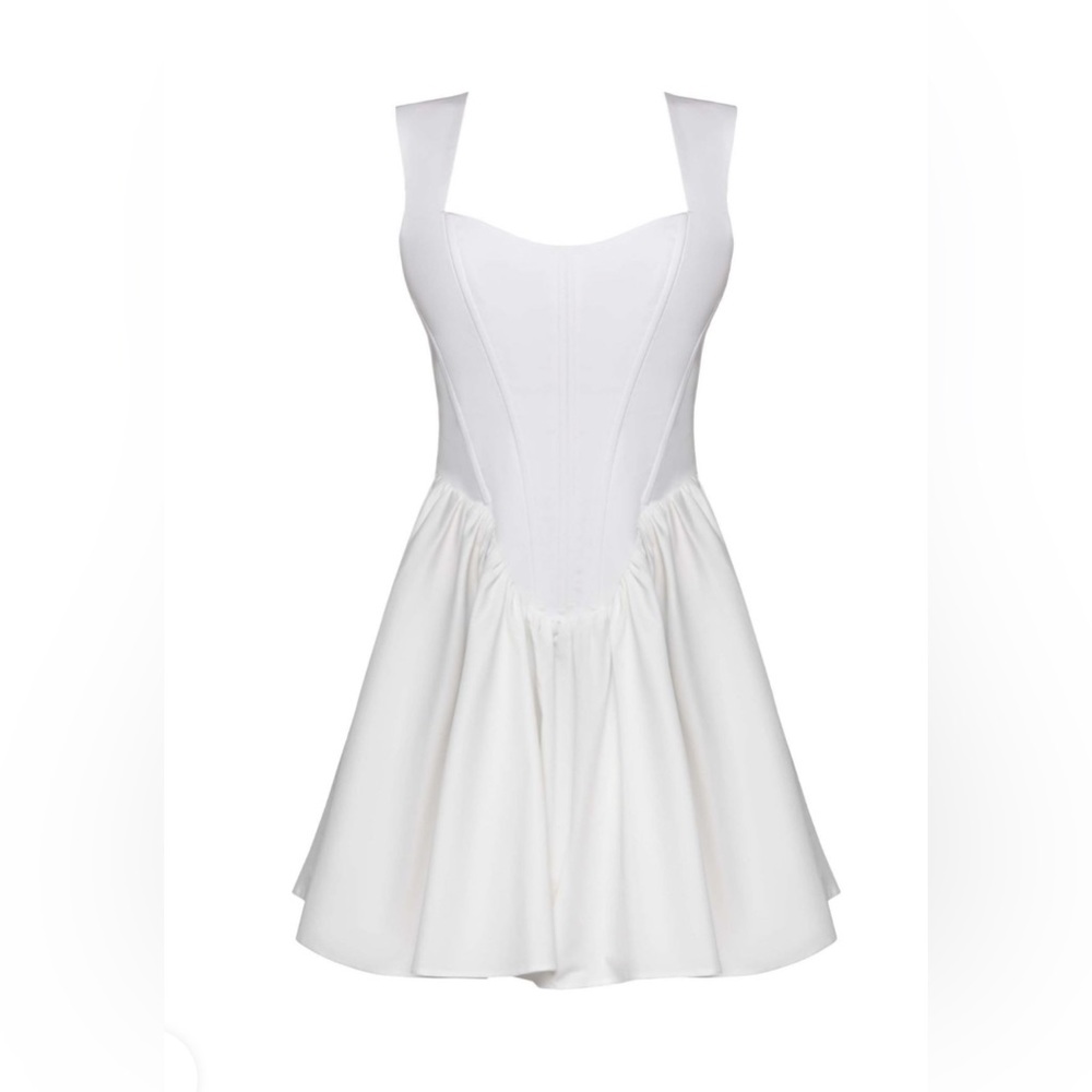 White Scoop Neck A-Line Sundress